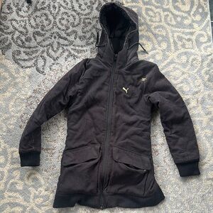 Puma Womens Corduroy Charcoal Jacket Hoodie